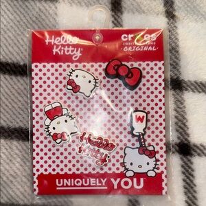 Hello Kitty Croc Charms - Red and White
